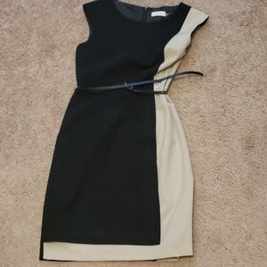Black and Tan Calvin Klein dress